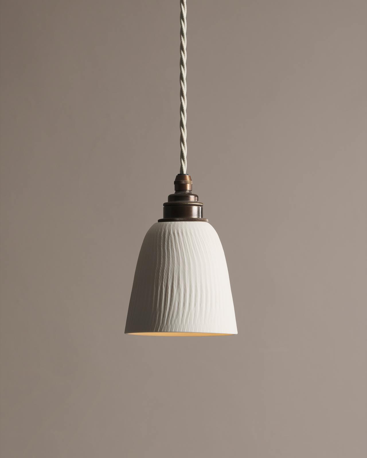 White porcelain pendant deals light